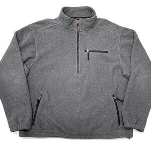 LL Bean 1/2 Zip Fleece Pullover Mens‎ XL Gray Heavyweight Sweater Sweatshirt
